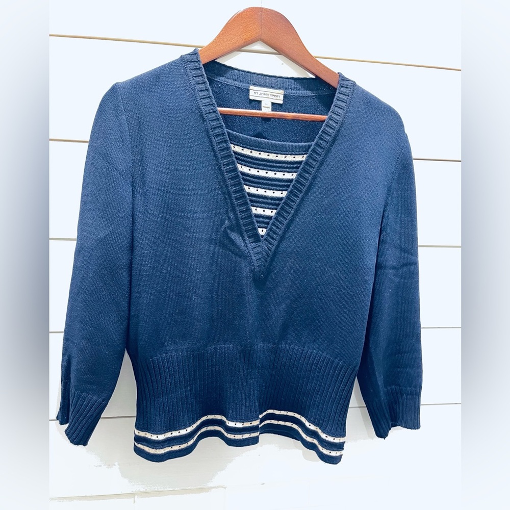 St. John Vintage Navy Sweater